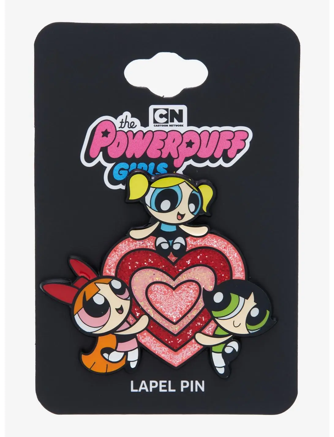The Powerpuff Girls Glitter Heart Enamel Pin - BoxLunch Exclusive