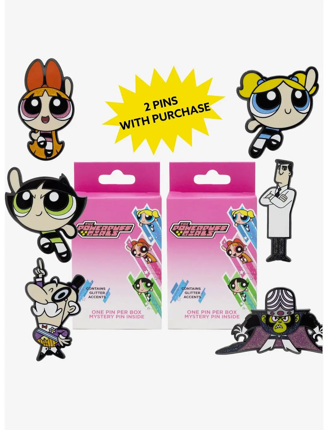 The Powerpuff Girls Mystery Enamel Pin Blind Box Series 2 Pack