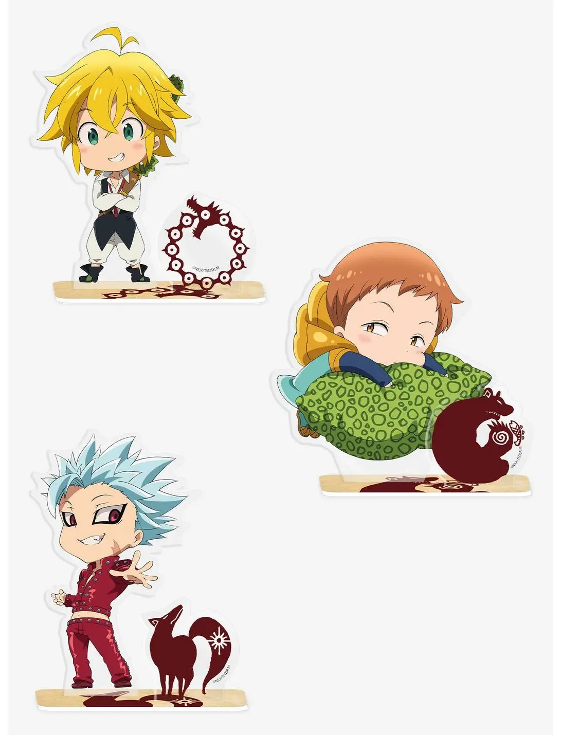 The Seven Deadly Sins Meliodas, King & Ban Acryl Bundle