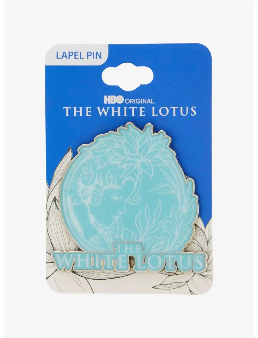 The White Lotus Blue Enamel Pin