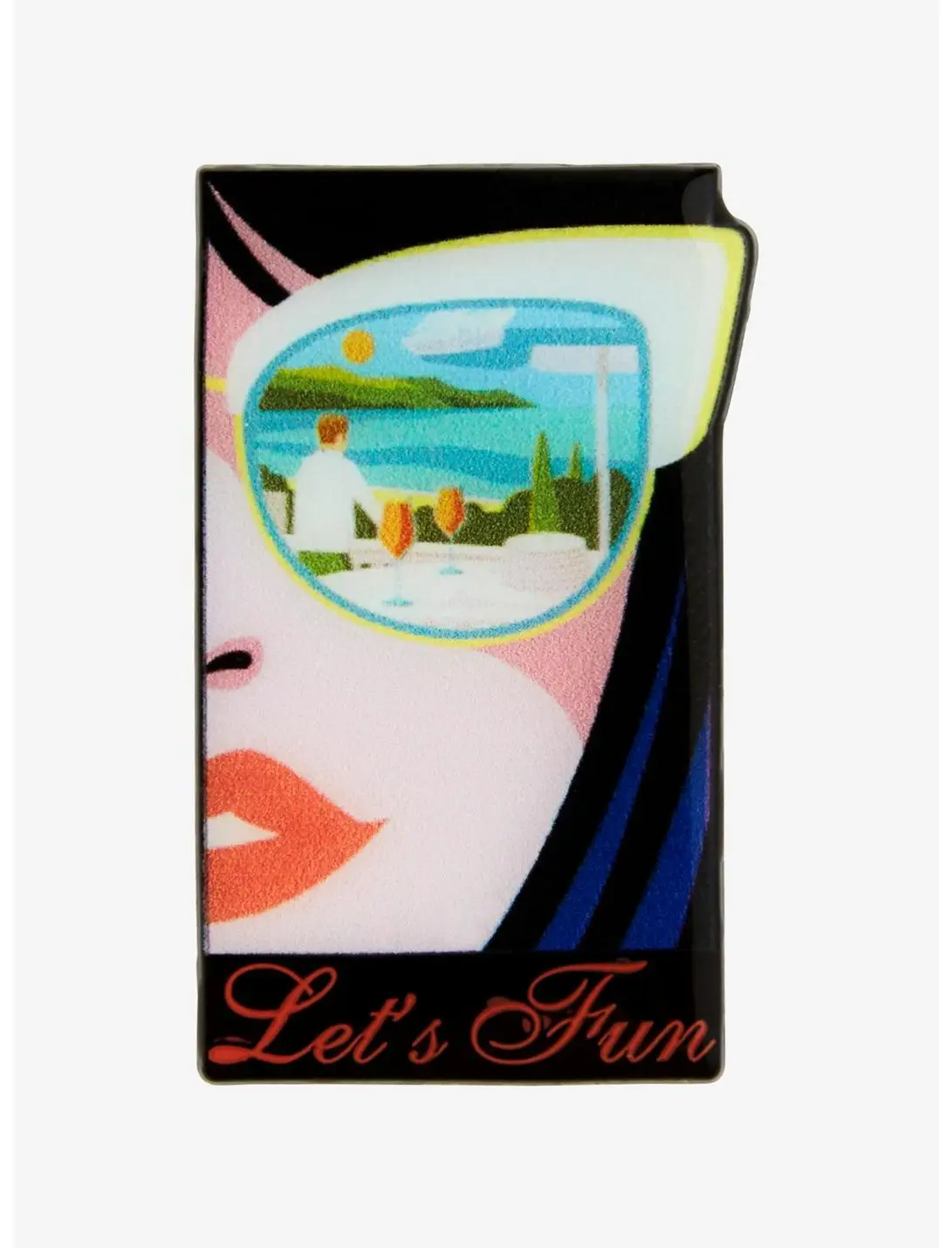 The White Lotus Sunglasses Panel Portrait Enamel Pin