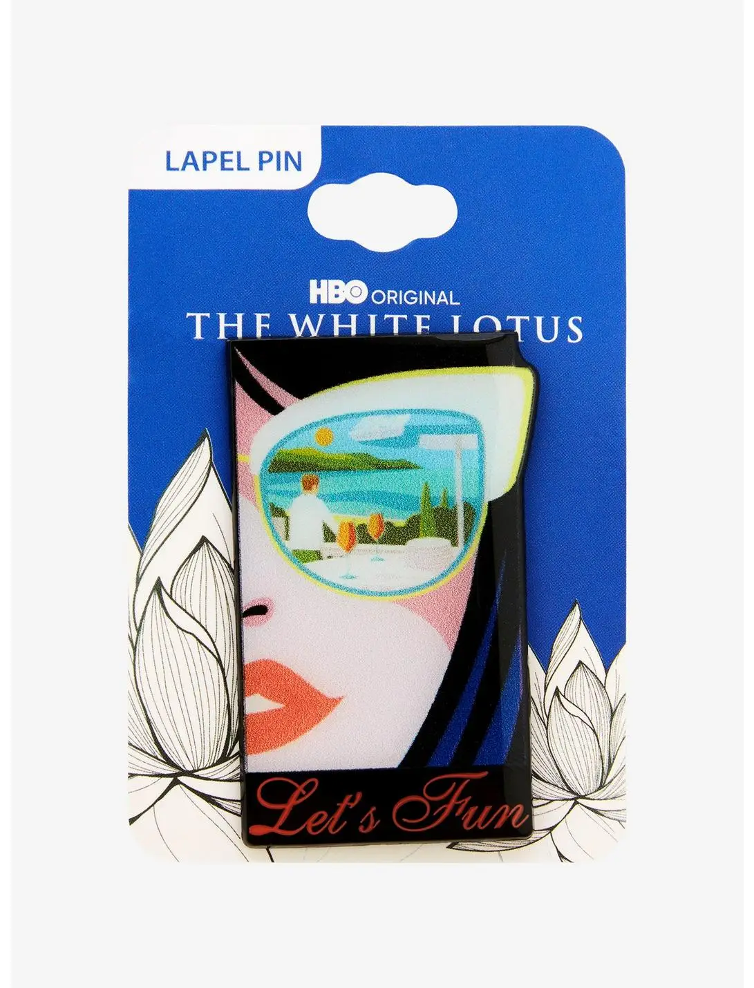The White Lotus Sunglasses Panel Portrait Enamel Pin