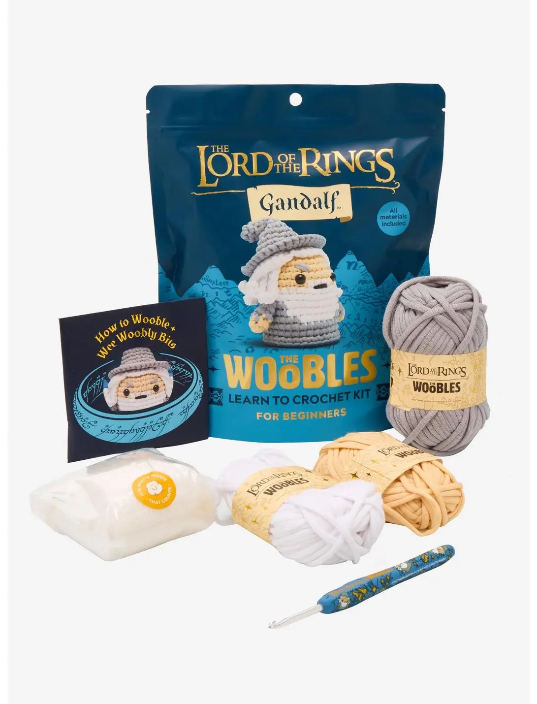 The Woobles The Lord of the Rings Gandalf Beginner Crochet Kit