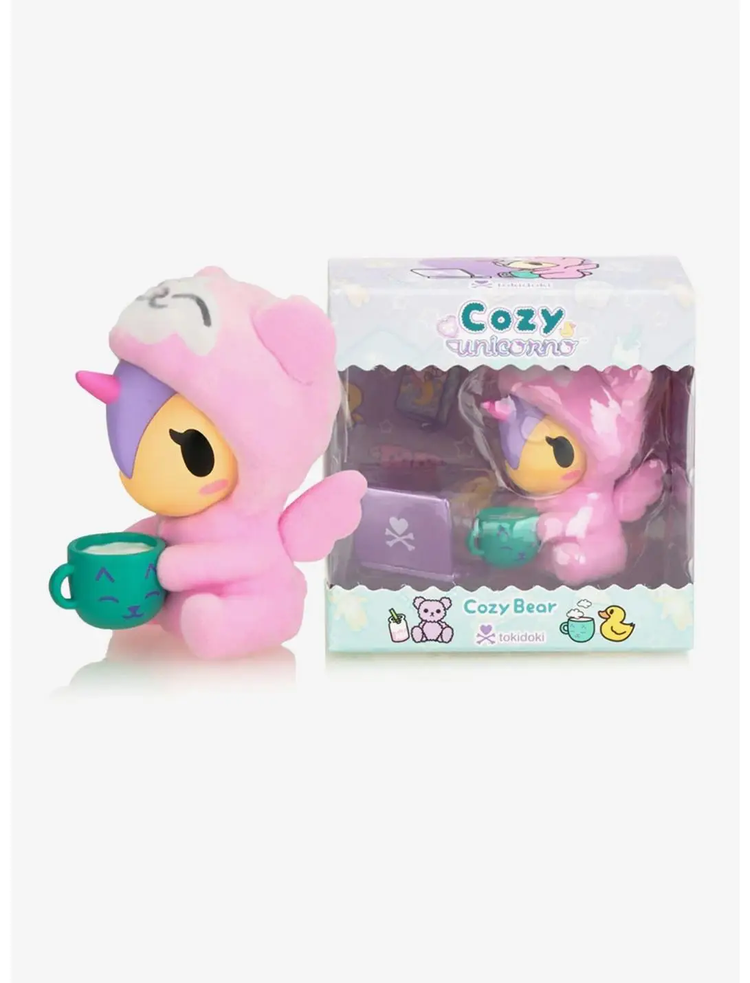 tokidoki Cozy Unicorno Cozy Bear Special Edition Flocked Figure