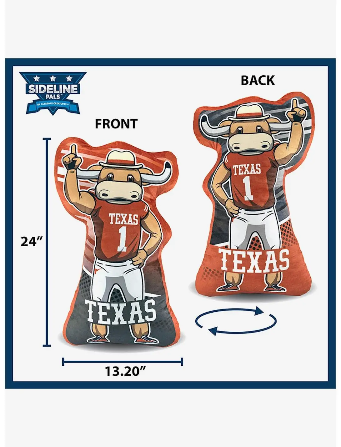 University of Texas Mascot 24" Poster Plush Bleacher Creatures