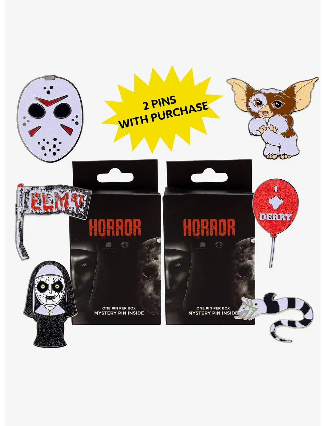 Warner Bros. Horror Movies Mystery Enamel Pin Blind Box Series 2 Pack