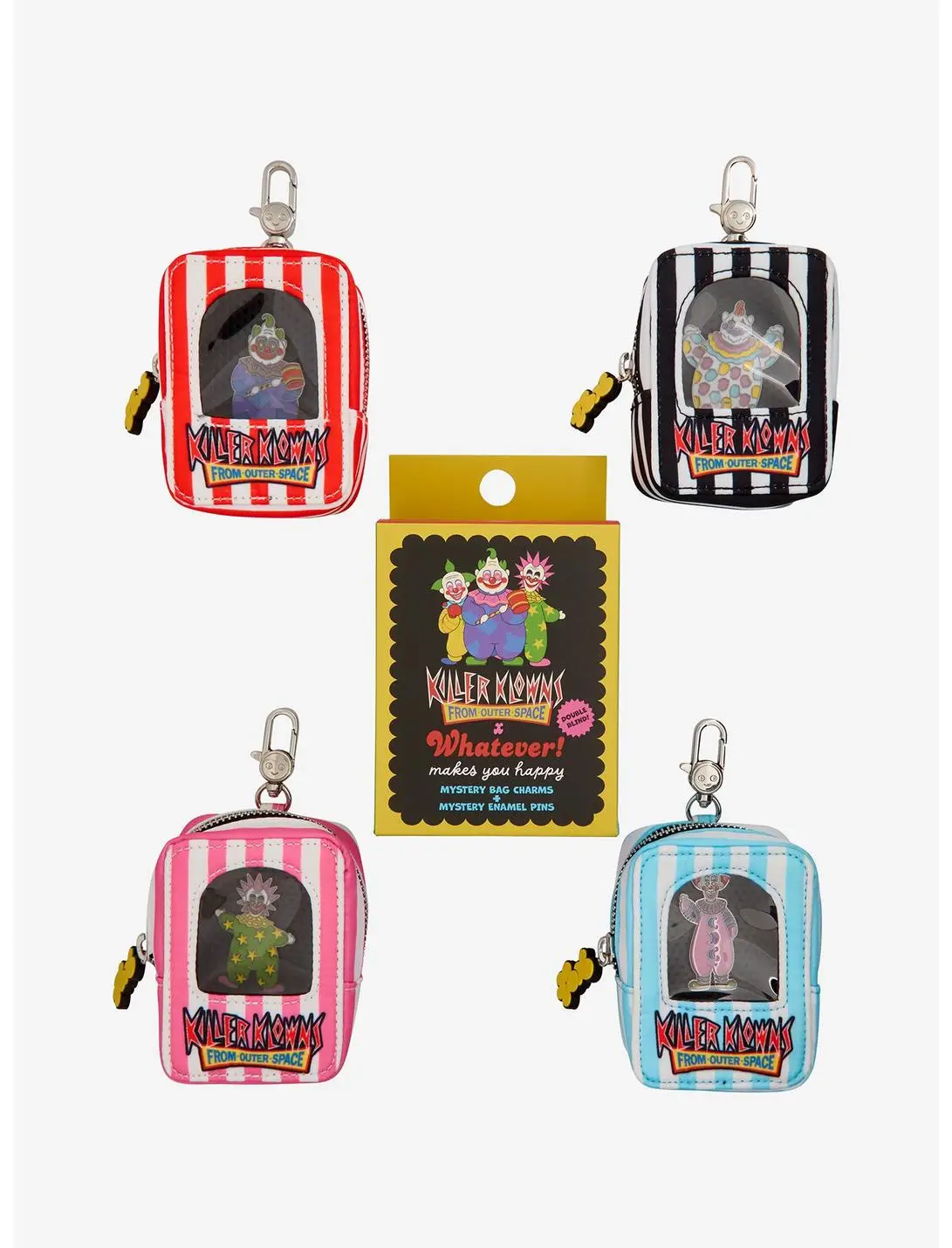 Whatever! Makes You Happy x Killer Klowns From Outer Space Popcorn Blind Box Mini Ita Bag Charm